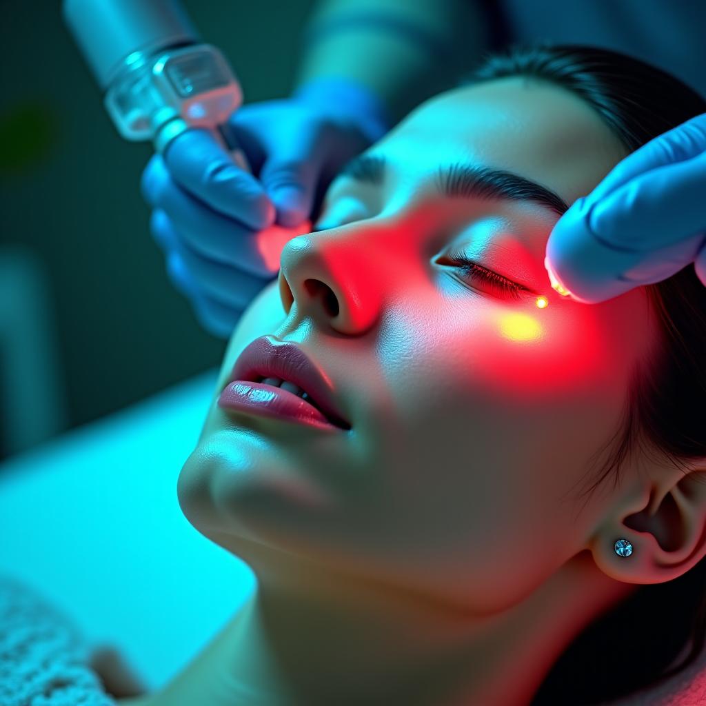 Soins visage haute technologie microneedling LED